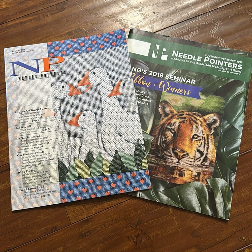 2 Needle Pointers‎ magazines Sept 2005 & Nov/Dec 2018
